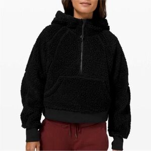 Lululemon Oh So Sherpa Half Zip Black Hoodie M/L